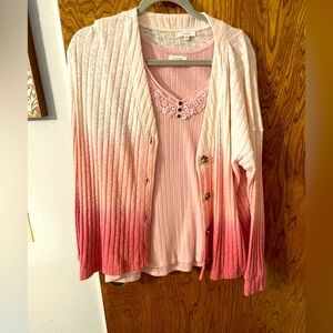 Super cute tank and cardigan set
